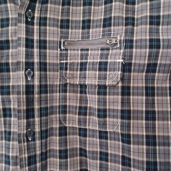 725 Original Shirt Men Large Plaid 100% Cotton Y2K - Picture 4 of 6